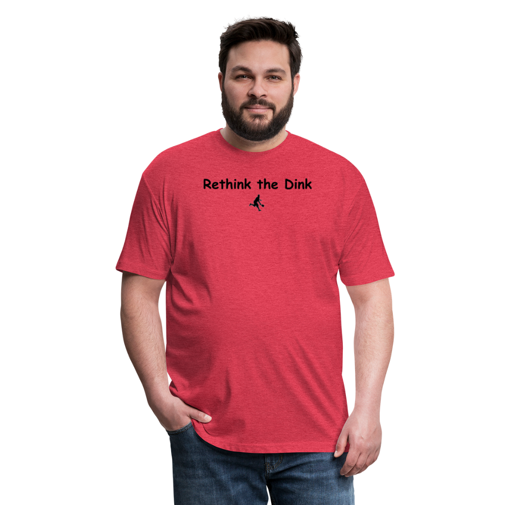 Fitted Cotton/Poly T-Shirt by Next Level - heather red