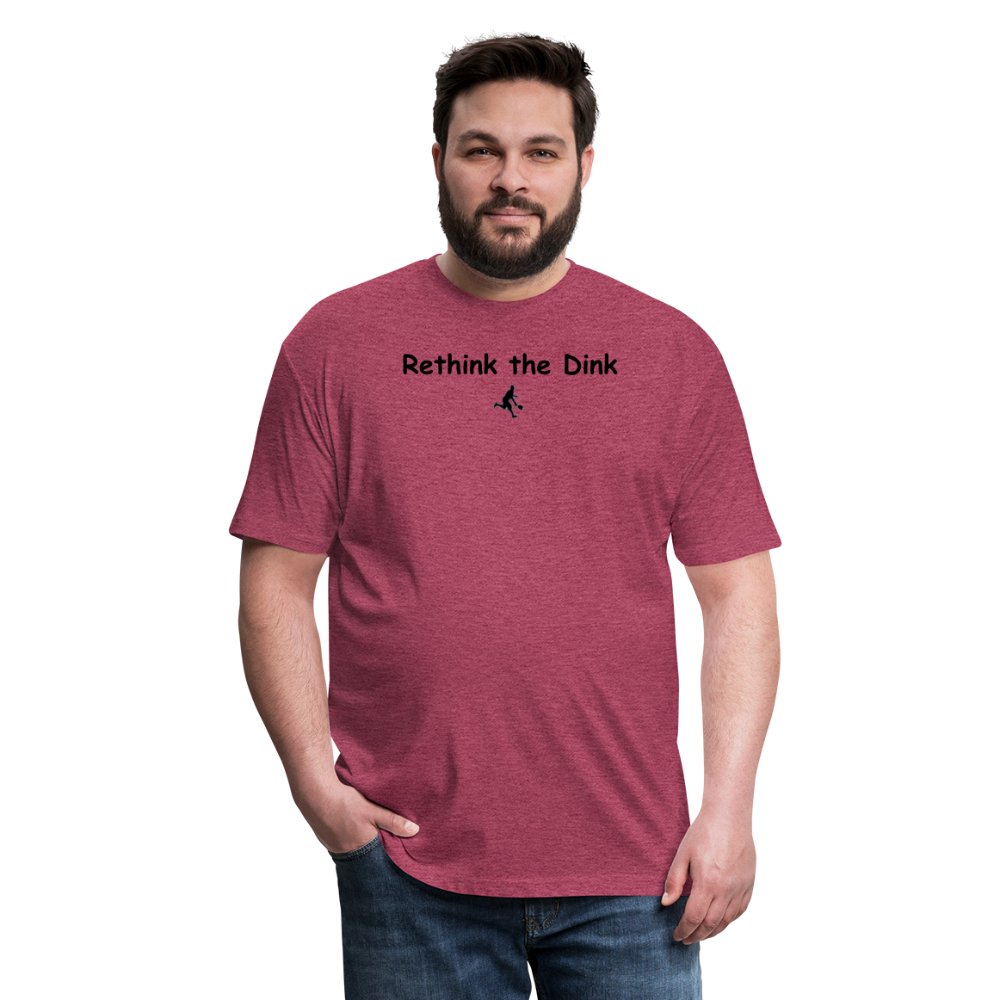Fitted Cotton/Poly T-Shirt by Next Level - heather burgundy