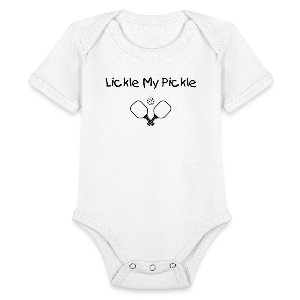Organic Short Sleeve Baby Bodysuit - white