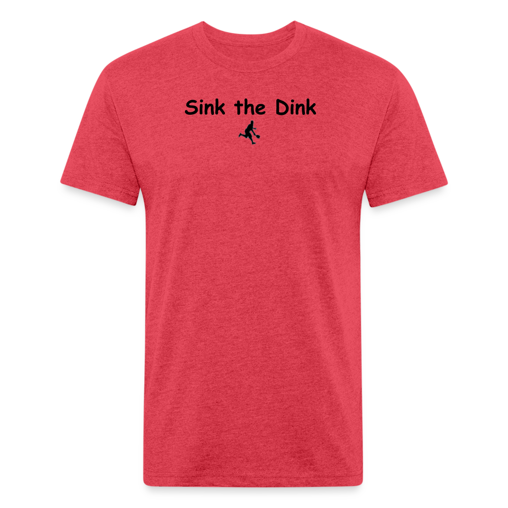 Fitted Cotton/Poly T-Shirt by Next Level - heather red